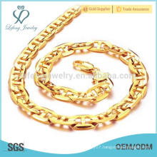 Chunky gold chain link necklace,copper plating 18k gold necklace for sale